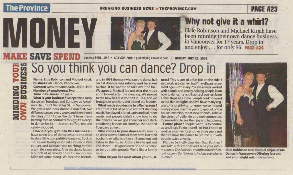 So you think you can dance? Drop in